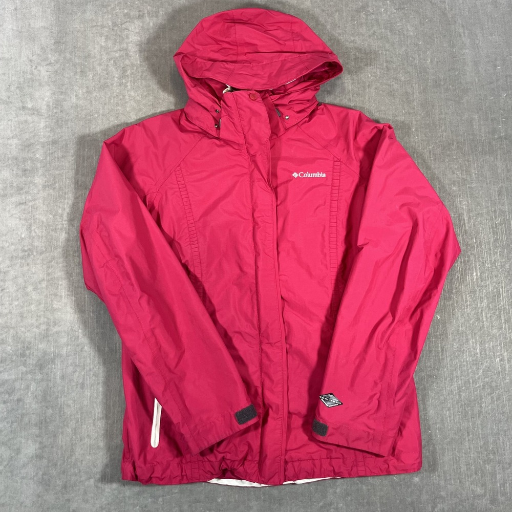 Columbia Interchange Women's Medium Pink Hooded Water Resistant Jacket‎
